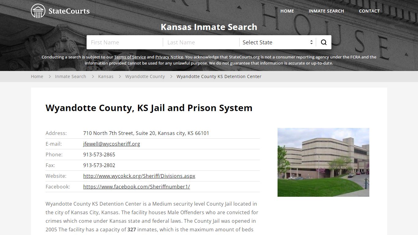 Wyandotte County KS Detention Center Inmate Records Search ...